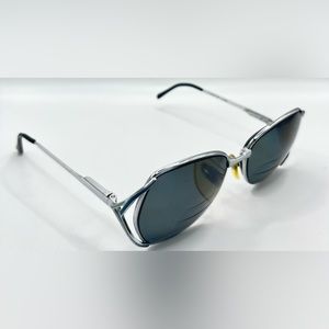 Vintage Regency International GLORIA Silver Oval Sunglasses Frames Only